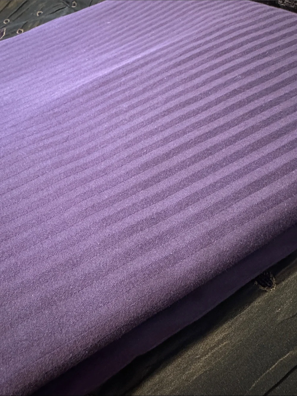 VERATEX Bedding King Size Duvet Cover in Purple Stripes - 100% Cotton Sateen